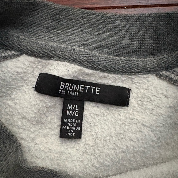 EUC Brunette The Label Charcoal Sweatshirt - Picture 2 of 3